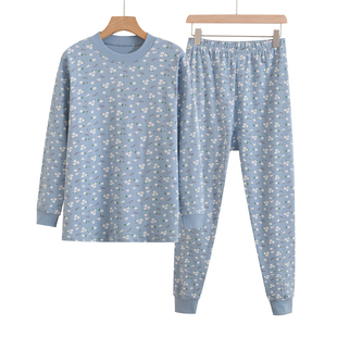 老太太中领棉毛衫 女士加肥加大衬衣衬裤 套装 中老年人纯棉秋衣秋裤