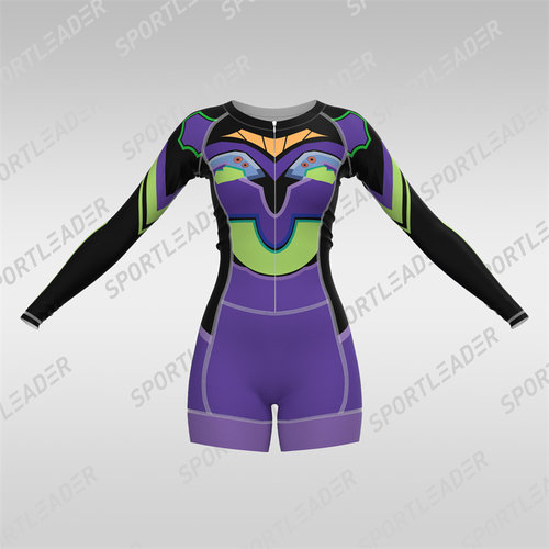 sportleader连体长袖短裤骑行服