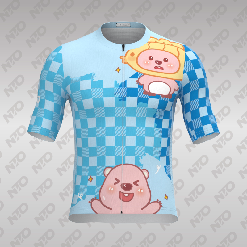NTO新款骑行服loopy露比短袖高弹自行车服紧身舒适透气男女小海狸