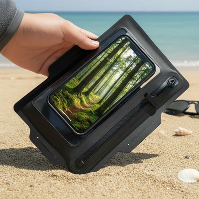 潜水级IPX8潜水手机袋 水下拍摄 高清透明窗可触碰 臂带腿带可选
