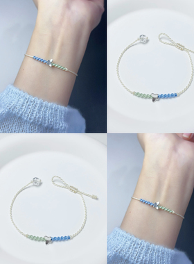 蝴蝶手链女甜美精致氛围感少女心手工编织显白高颜值小众设计手绳