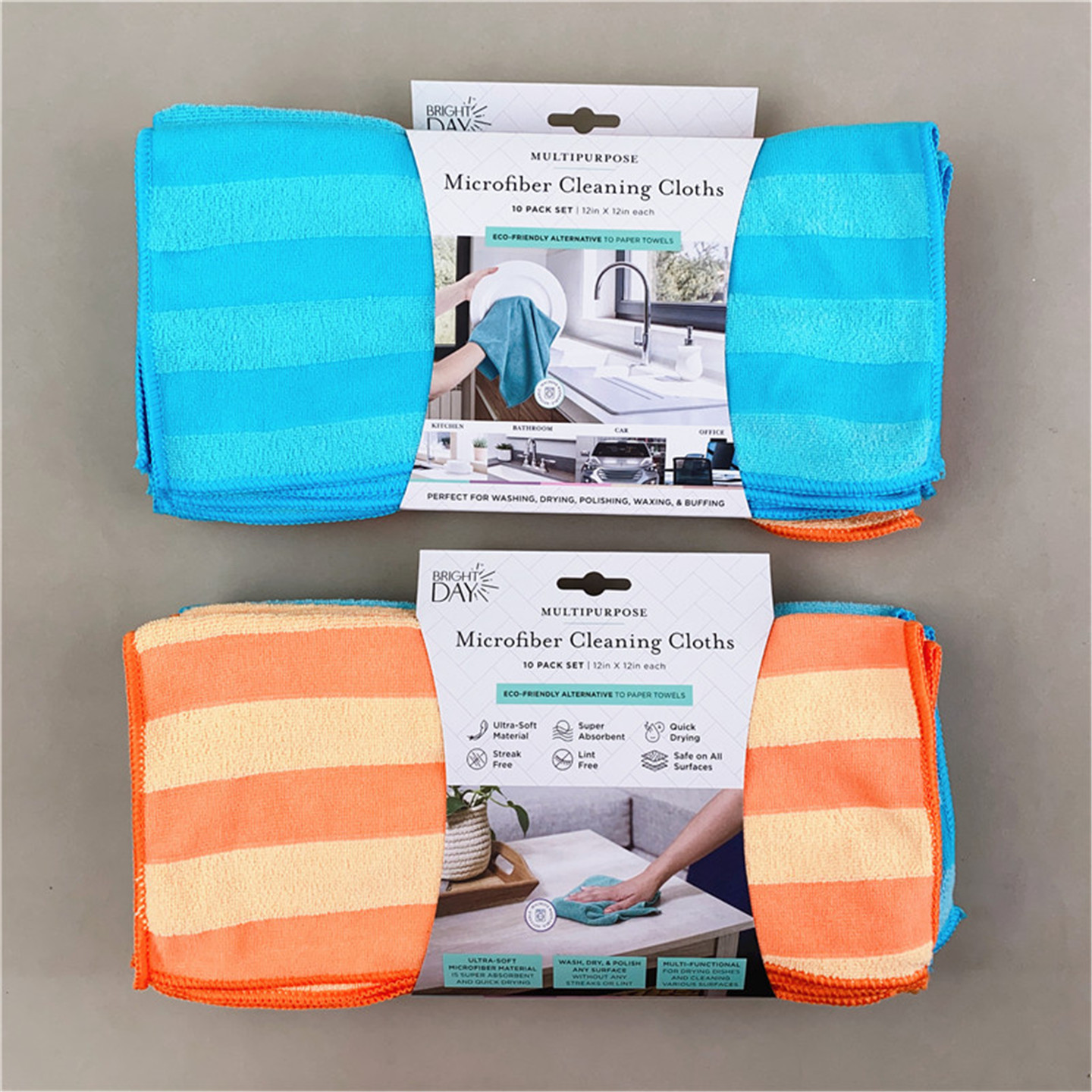 【10条装】出外贸~家用多功能厨房清洁布超细纤维吸水抹布30*30cm