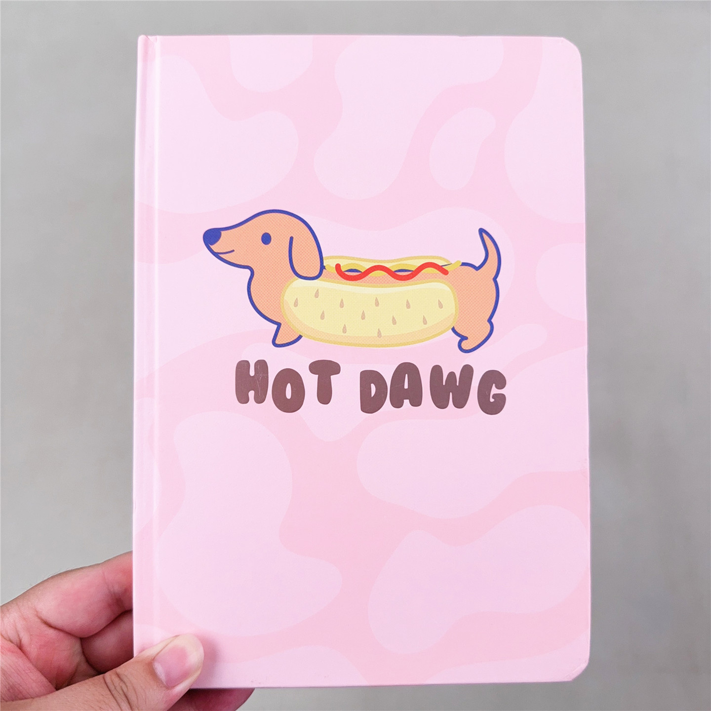 清仓！外单A5可爱腊肠狗硬壳粉色笔记本记事本横线本手帐本 瑕疵