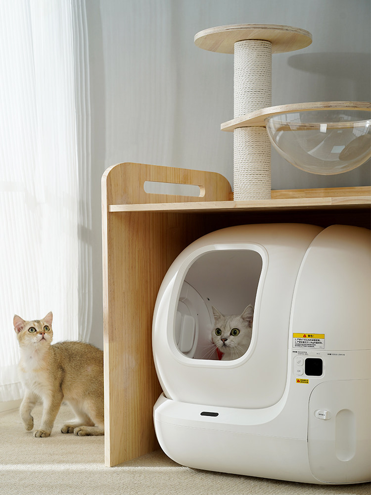 小佩全自动猫厕所MAX 专用置物架组合架子多功能收纳柜子猫爬架