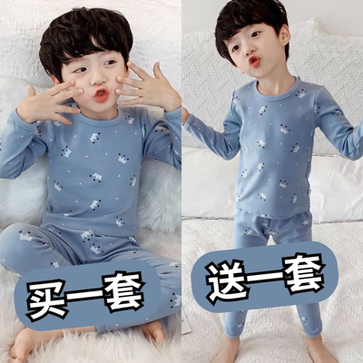 春秋儿童长袖纯棉套装中大童男孩