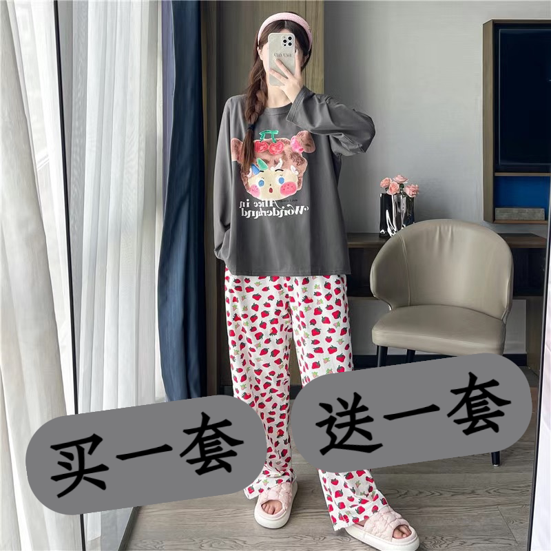 睡衣女春秋纯棉2025新款套头冬季