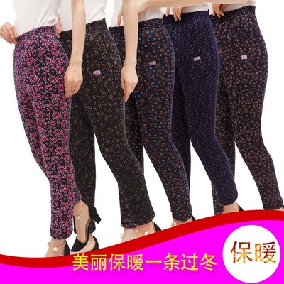 加厚女士棉裤冬季老人高腰大码