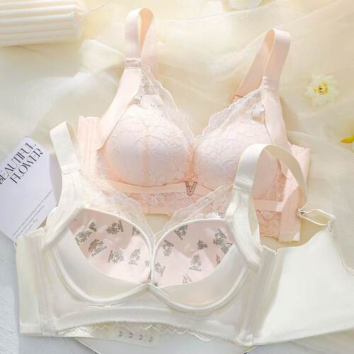蕾丝内衣女加厚调整型小胸聚拢