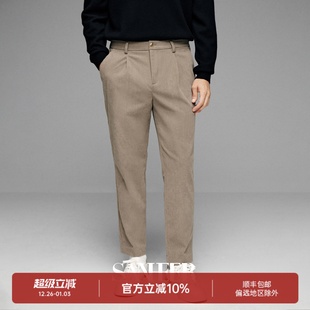 单褶宽松休闲裤 意式 秋冬季 抗皱易打理子母灯芯绒 DBL094 松弛感