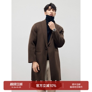 青果领毛呢大衣 优雅绅士 中长款 男士 DAF196 高品质纯羊毛双面呢