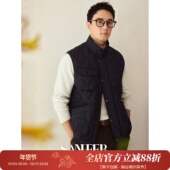 DAC105 复古棉马甲背心外套 贵族精英单品 菱形绗缝羊毛棉填充