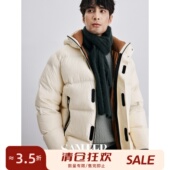高蓬松保暖白鸭绒填充 男士 连帽短款 高端轻奢户外 羽绒服 DAD303