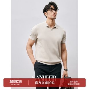 绅士 T恤 120S长绒棉四平针法 燕子领短袖 DAT941 高端男士 优雅意式