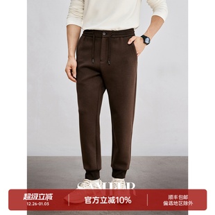 高档收口针织卫裤 冬季 内里磨毛空气层加厚面料 简约 DBL098 时尚