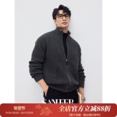 意式 外套 静奢 保暖羊绒羊毛混纺 立领针织开衫 厚款 冬季 DAZ807