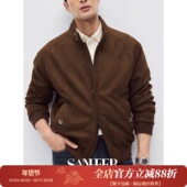 宝藏夹克 高档厚实麂皮绒 秋冬季 复古G9立领哈林顿外套 DAJ330