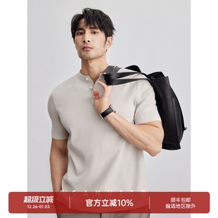 夏季 柔软舒适高支长绒棉 高档男士 亨利领短袖 DAT902 英式 T恤 绅士