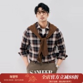 衬衫 意式 DAH453 秋冬季 纯棉长袖 商务绅士 色织格纹磨毛保暖面料