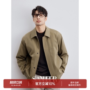 翻领夹克外套 意式 男士 抗皱科技记忆面料格纹里衬 DAJ358 老钱风