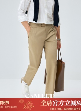 【睿智绅士】莫代尔羊毛面料 腰侧调节袢秋冬合体休闲长裤 DBL124