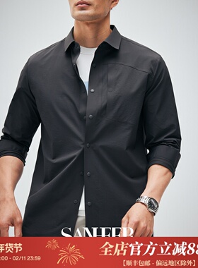 【风壳通勤】重工无缝贴合工艺 春季轻便百搭长袖衬衫外套 DAH466