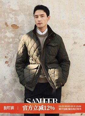 【致敬经典】菱形绗缝羊毛棉填充 秋冬季复古立领棉衣外套 DAC106