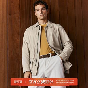 宾霸铜氨里衬 风衣外套 立体贴袋男士 款 DAF209 猎装 米兰优雅绅装