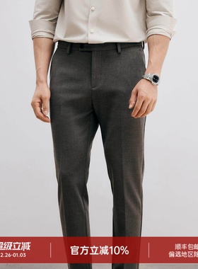 极简商务绅士 厚款易打理免烫面料 通勤百搭男士休闲长裤 DBL077