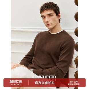 圆领针织衫 轻量舒适春秋季 德国BIELLA羊毛 DAZ751 轻羊毛织物