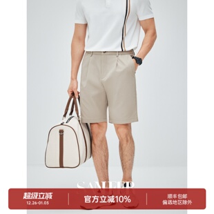 轻松自在 休闲短裤 轻量抗皱棉感面料 松紧腰部男士 DBL070 夏季