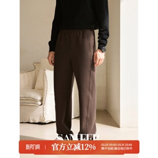 CLEANFIT极简 休闲裤 厚款 宽松弯刀裤 DBL133 磨毛醋酸羊毛混纺