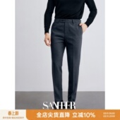 那不勒斯西裤 意式 修身 高档弹力羊毛面料调节腰袢男士 DBS080 绅士