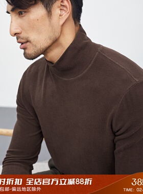 秋冬季百搭打底衫 加厚柔软加绒面料 男士高领长袖T恤上衣 DAT826