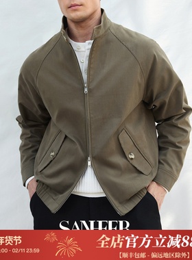 【贵族御用】高档莱赛尔棉面料 复古格纹内里哈林顿G9夹克 DAJ396