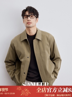 意式老钱风 抗皱科技记忆面料格纹里衬 男士翻领夹克外套 DAJ358