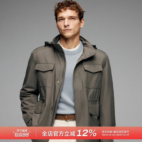 OLMETEX面料内里纯羊毛猎装夹克