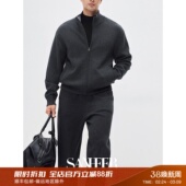 极简极奢 外套 高档厚款 秋冬立领针织开衫 DAZ810 羊毛羊绒混纺