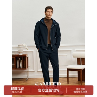 休闲运动连帽套装 男士 DBL999 休闲BI入防风保暖加绒加厚面料 冬季