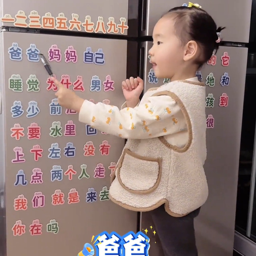 汉字磁力贴儿童识字挂图墙贴早教88大片磁吸式磁性冰箱贴拼字识字