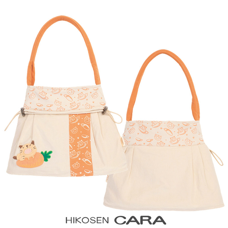 HIKOSEN CARA卡拉猫猫咪萝卜帆布包单肩包托特包手提包便捷手拿包