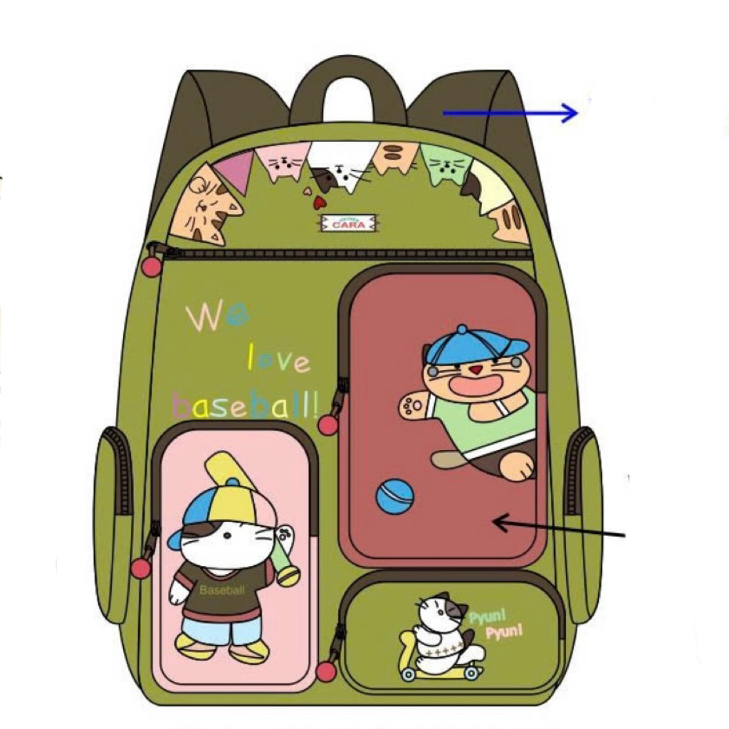 【预中号】HIKOSEN CARA卡拉猫书包大容量旅行护脊减负双肩包中号