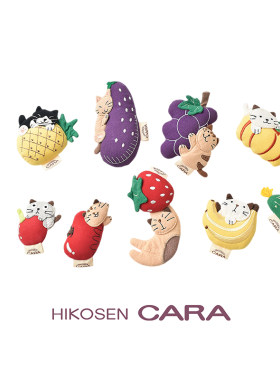 HIKOSEN CARA卡拉猫水果手工布艺进口磁铁冰箱贴