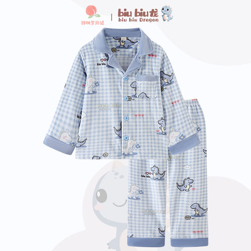 海岛绒睡衣米筱米保暖儿童秋冬