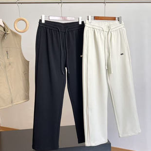 工厂尾货直筒休闲卫裤 子外贸男装 秋冬弹力宽松长裤 潮牌设计师线