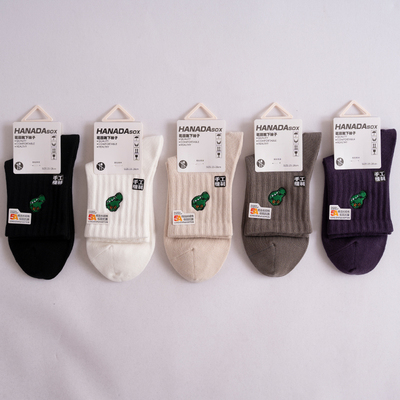 舒适好穿不起球！防变型！运动休闲中筒字母秋冬5A抗菌男士棉袜子