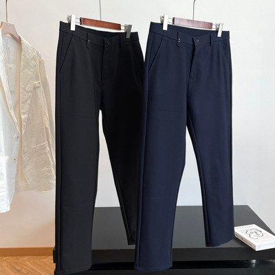 质感出众！舒适弹力腰头~外贸男装工厂尾货秋装斜纹西装休闲裤子