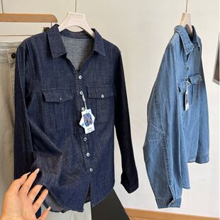 稀缺好货！棉麻牛仔！设计师线女装新款 长袖衬衫