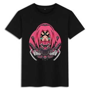 动漫周边火影忍者联名鸣人佐助春野樱赛博朋克小众潮T恤短袖衣服