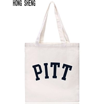 新品PITT匹兹堡大学帆布包纪念品单肩帆布袋购物袋手提黑色