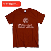 USC南加州大学T恤欧美潮流夏季 定制 校服班服文化衫 短袖 纯棉情侣装